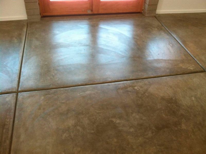 Concrete integral colored slab - AFTER polishing - AZ Tile & Grout Tucson