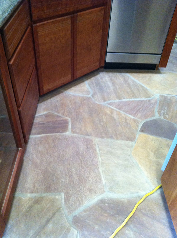 Flagstone AFTER cleaning - Job done in Tucson by AZ Tile and Grout Care