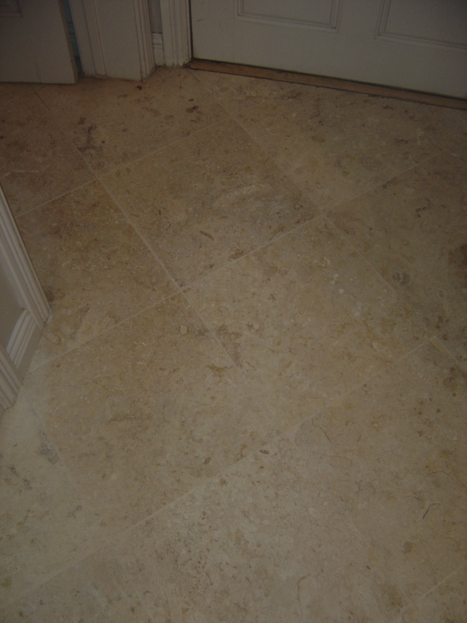 Travertine tile floor AFTER cleaning sealing - Tucson AZ | Arizona Tile