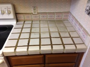 ceramic countertop grout restoration in Tucson, Arizona by Arizona Tile & Grout Care.